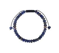 RWGSNB Bracciale Perline Donna Bracciale Sodalite Naturale 6 Mm Perline Piatte Delicate Braccialetti Pietra Preziose Corda Intrecciata Regolabile Gioielli Cristallo Curativi Reiki Regali Spirituali
