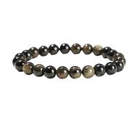 RWGSNB Bracciale Perline Donna, Braccialetto di Perline Pietra Naturale da 8 Mm Braccialetti Dell'Amicizia Elastici Braccialetti Portafortuna Personalizzati Gioielli Cristallo Energetico Regali per