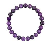RWGSNB Bracelet en Pierre Naturelle, Braccialetti Elastici Pietre Preziose Ametista Naturale 8 Mm Bracciali Elastici Perline Pietra Bracciali Cristallo Spirituali per L'Equilibrio Energetico Gioiell