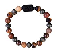 RWGSNB Bracelet Pierre Naturelle, Bracciale Preziose e Costellazioni Dei Segni Zodiacali Braccialetti Personalizzato Naturali Occhio Tigre Bracciali Cristallo Perline Protezione Spirituale Regali Co