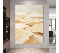 RWGSNB Dipinto Ad Olio Su Tela Astratto con Paesaggio Colline Ondulate Fiume Opera D'Arte Verticale Senza Cornice Decorazione Murale Ispirata Alla Natura per Il Soggiorno 30 x 50 cm