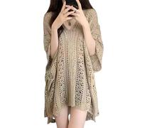 RWGSNB Maglioni Gilet, Gilet all'Uncinetto Donna Lavorato Maglia Sottile Traforato Maniche Corte Estivo Casual Boho Costume Bagno Bikini Abito Spiaggia Copricostume per L'Uso Quotidiano per Appuntam