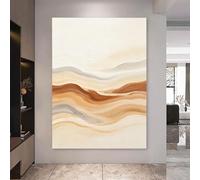 RWGSNB Quadro Astratto con Montagne Ondulate Fluide Dipinto Mano Ad Olio Senza Cornice Su Tela Dalla Texture Spessa Opera D'Arte Parete con Paesaggio Naturale Ideale per Soggiorno Camera Letto 50 x