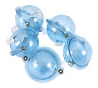 Rwigeboo 5Pcs Bubble Floats for Fishing, 1 inch ABS Balls Round Fishing Floats with 2 Holes for Sea, River, Lake, Pond, Blue