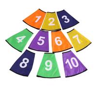 Rwigeboo Numbered Cones 1-10 Number Cover Training Cones Easy to Read for Soccer Basketball Football Outdoor Game Sports Practice