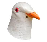 Rwigeboo Pigeon Mask Halloween Full Head Latex Bird Mask with Air Holes Animal Halloween Costumes for Costume Party Cosplay