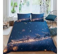 RWLOVJQZA 3D Con Stampa Di Natale Set Di Biancheria Da Letto 3 Pezzi Copripiumino Morbida Microfibra Per Ragazzi E Ragazze,coppie,camera Da Letto,decorazione Double（200x200cm）