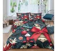 RWLOVJQZA Stampa 3D Natale Biancheria Da Letto 3 Pezzi Copripiumino Con Chiusura A Cerniera Per Ragazzi E Ragazze,coppie,camera Da Letto,decorazione Double（200x200cm）