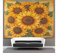 RWLOVJQZA Sunflower Stampa 3D Arazzo Da Parete Poster Ornamento Murale Tapestry Tessuto Parete Appeso Decorazione Per La Decorazione Della Casa 150cmx200cm