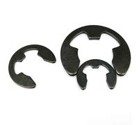 RWLQWEA Cxiang-Rondelle Piatte M1.2-M24 Black Steel E C Type Shaft External Retaining Ring Split Washer Snap Collar Circlip, Rondelle Piatte(M6 50pcs)