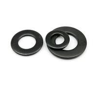 RWLQWEA Cxiang-Rondelle Piatte M1.6 M2 M2.5 M3 M3.5 M4 M5 M6 M8 M10 M12 Black 304 A2 Stainless Steel Flat Washer Plain Gasket Ring, Rondelle Piatte(M10 20pcs)