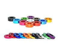 RWLQWEA Cxiang-Rondelle Piatte M3 M4 M5 M6 M8 M10 Corlorful Aluminum Alloy Flat Gasket Washer for RC Part, 10pcs/Lot, Rondelle Piatte(Red,M6 x 12 x 2)