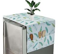 RWOORA Panno antipolvere per frigorifero, copertura multiuso impermeabile per lavatrice, con tasche portaoggetti, per forno, lavastoviglie, elettrodomestici da cucina