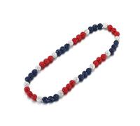 RWQIAN Collana con perline da baseball per uomini e ragazzi, accessorio ispirato alle catene a goccia con strass diamantati, regalo per la creazione di gioielli per atleti della squadra di baseball