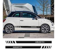 RWRAPS 2 pezzi adesivi a strisce laterali per auto pellicola in vinile racing sport grafica decalcomanie per lo styling, adatti per accessori FIAT 500 Abarth