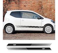 RWRAPS 2 pezzi adesivi laterali per portiera auto strisce sportive styling decalcomanie in pellicola vinilica, adatti per accessori tuning automatico VW UP