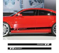 RWRAPS 2 pezzi Sport Auto porta laterale gonna strisce decalcomania adesivo per auto decorazione del corpo vettura pellicola in vinile, misura per Audi TT 8n 8j 8s MK1 MK2 MK3