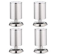 RWRAPS 4 pezzi di gambe per mobili spesse in lega di alluminio, gambe per mobili regolabili, gambe per mobili resistenti all'usura (6c (Argento 10 cm/3,94 pollici)
