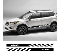 RWRAPS Adesivi laterali per portiera auto Vinile Styling Strisce sportive Gonna Decalcomanie Decorazione del corpo, adatto per Ford KUGA MK1 MK2 2 MK3 Accessori