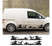 RWRAPS Adesivi laterali porta auto Camper Van Mountain Grafica Decalcomania in vinile, adatta per VW Caddy MK1 MK2 MK3 2 3 4 Maxi Kombi Accessori