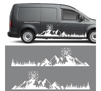 RWRAPS Adesivi per lo styling della montagna per auto Van Camper Vargo Grafica Decalcomanie per auto, adatti per VW Caddy MK1 MK2 MK3 MK4 4 3 2 Maxi Kombi