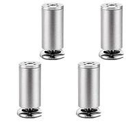 RWRAPS Gambe per mobili da 4 pezzi Gambe regolabili Gambe per mobili Gambe per tavoli Gambe per mobili, Lega di zinco spazzolata, 60 mm/2,36 pollici (Sabbiato 150 mm/5,9 pollici)