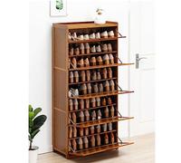 RWRAPS Legno Massello Scarpiera Lunga 80cm, Portascarpe Multiuso Scaffale Organizer Scarpe Salvaspazio Portascarpe Organizzatore Multiuso per Ingresso, corridoio, Soggiorno,80 * 33 * 145cm,A