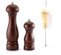 RWRAPS Macinasale e pepe, in legno, manuale per uso domestico, ecologico, pepe nero, grani, pepe, sesamo, sale marino, condimento, bottiglia regalo da cucina (S)