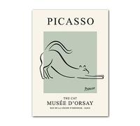 Rwraps Picasso Poster e Quadri su Tela Il Gatto Dipinto su Tela Picasso Stampe Immagini astratte per la Decorazione del Soggiorno 40x60 cm x 1 Senza Cornice
