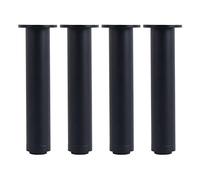 RWRAPS Piedini per armadietti Regolabili, Gambe per divani in Lega di Alluminio Piedini per mobili rotondi intercambiabili, Regolano 0-20mm, 4 Pezzi (Colore: Dorato, Dimensioni: 80 mm) (Nero 180 mm)