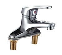 RWRAPS Rubinetto in Ottone per lavabo da Bagno, Rubinetto per lavabo, Vasca da Bagno, Supporto diffuso su Ponte, Oro Spazzolato