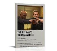 RWTWQGEQWGR Poster decorativo da parete con immagine di The Hitman's Bodyguard, 60 x 90 cm, con cornice
