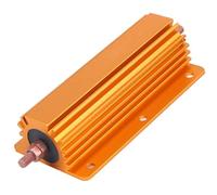 RX24 200W 1 Ohm Aluminum Resistor | Gold Shell for Thermal Management | Electrical Supply/Sensor/Audio Equipment | 4.2mm Mounting Holes