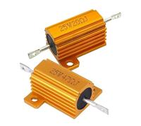 RX24 25W Aluminum Power Metal Shell Case Wirewound Resistor 820R 910R 1K 1.2K 1.5K 1.8K 2K 2.2K 2.4K 2.5K 2.7K 3K 3.3K 3.6K Ohm NWPNLXEA(RX24 25W 2.5R 1pcs)
