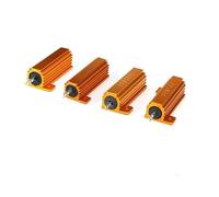 RX24 50W Watt Power Cooling Metal Shell Aluminium Gold Resistor 1K 500R 300R 200R 150R 100R 12R 10R 8R 6R 5R 4R 2R 1R 0.5R 0.1R CZAOINCU(50W 500R)