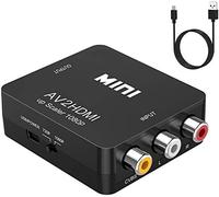RXDF RCA a HDMI, convertitore AV a HDMI, supporta PAL/NTSC, adattatore CVBS composito 1080P mini RCA per lettori TV/PC/PS2/PS3/STB/Xbox VHS/VCR/Blu-Ray/DVD