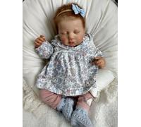 RXDOLL Asleep - Bambola rinata in silicone, corpo intero, 50,8 cm, realistica, impermeabile, realistica, in silicone, con capelli radicati