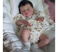 RXDOLL Asleep Boy Reborn Bambola in silicone a corpo intero in vinile 45,7 cm realistica bambola neonato realistica che sembra realistica neonati con accessori giocattolo per bambini dai 3 anni in su