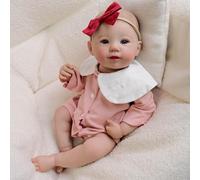 RXDOLL Bambola neonata anatomicamente corretta da 48,9 cm, in silicone, per tutto il corpo, dall'aspetto realistico, con corpo in silicone e lingua fuori dal viso