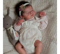 RXDOLL Bambola neonato in silicone che dorme, corpo completo, 45,7 cm, realistica, anatomicamente corretta, bambola in silicone lavabile, per bambini dai 3 anni in su