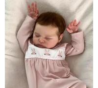 RXDOLL Bambola realistica rinata da 50 cm, realistica che dorme, bambola neonato in morbido tessuto con corpo ponderato che sembra vita reale, bambola in silicone per bambini dai 3 anni in su