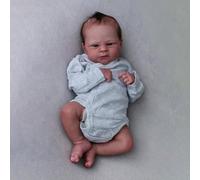 RXDOLL Bambola rinata in silicone da 43,2 cm, con occhi aperti, anatomicamente corretta, realistica, adatta per bambini o collezionisti