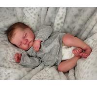 RXDOLL Bambole in silicone per neonati che dormono e rinate, 48,3 cm, realistiche, dall'aspetto realistico, set regalo per bambini, ragazzi e ragazze