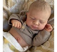 RXDOLL Bambole realistiche che dormono rinate in silicone corpo intero 45,7 cm bambola realistica anatomicamente corretto ragazzo bambola reale bambola neonato vinile bambole rinate con accessori