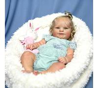 RXDOLL Bambole realistiche da 50,8 cm, in silicone, corpo completo, anatomicamente corretto, vita reale, neonati, fatti a mano, occhi azzurri, per bambini, regali di compleanno