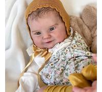 RXDOLL Bambole realistiche in silicone per bambini da 50 cm realistiche che sembrano la vita reale come un neonato ponderato corpo in panno per bambini dai 3 anni in su regali di Natale