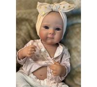 RXDOLL Bambole realistiche Reborn Baby 18 Pollici Silicone Corpo Completo Vinile Anatomicamente Corretto Realistico Bambola Del Bambino Ragazza Vita Reale Neonati Occhi Aperto Giocattolo Regali