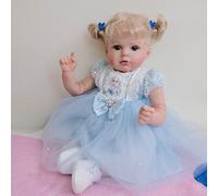 RXDOLL Bambole realistiche Reborn Bambole Ragazza 20 Pollici Realistici Bambole Neonate Che Sembrano Bambini Reali Bambola Del Silicone Del Corpo Morbido Reborn Preemie Doll con Capelli Biondi