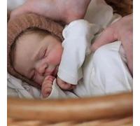 RXDOLL Bambole realistiche Reborn da 45,7 cm, realistiche e addormentate, per neonati preemie che sembrano la vita reale, in tessuto morbido con capelli radicati