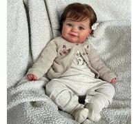 RXDOLL Bambole realistiche Reborn da 50,8 cm con sorriso carino, realistiche, bambole appena nate che sembrano un vero panno morbido corpo ponderato in silicone bambola giocattolo fatto a mano per